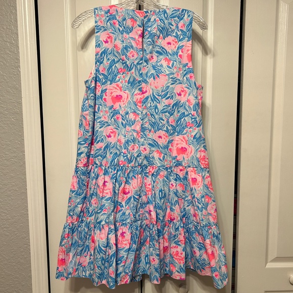 Lilly Pulitzer Trina Dress Size Medium in Bondi Blue My Little Peony - Picture 9 of 9
